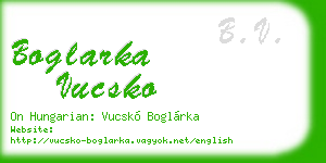 boglarka vucsko business card